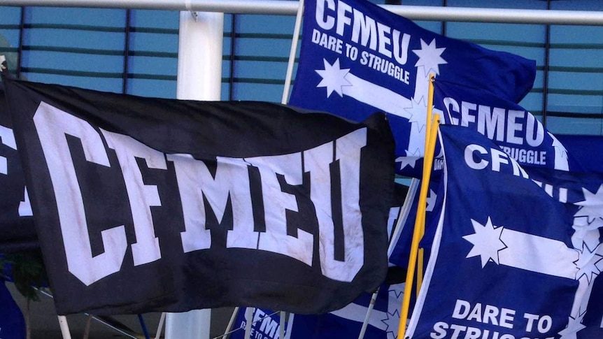 CFMEU flags