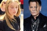 Composite image of Amber Heard and Johnny Depp