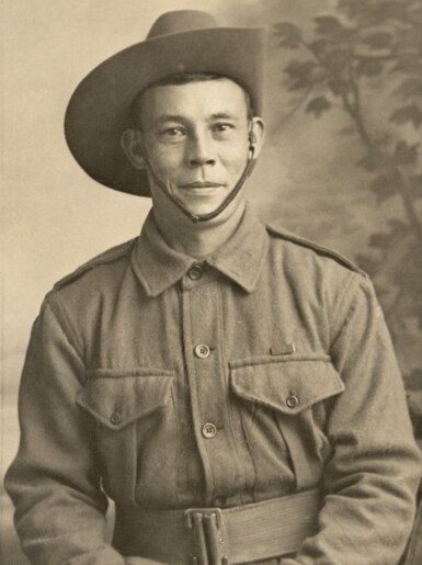 An old picture of Private William Edward Sing DCM.