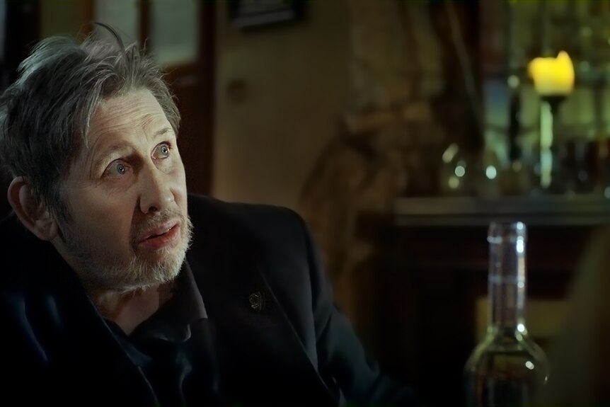 A still from a Crock Of Gold shows a bearded Shane MacGowan in 2019