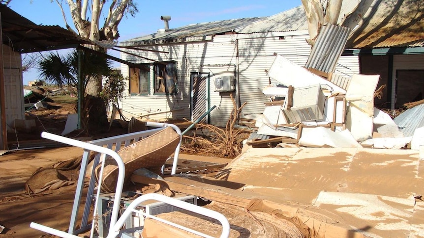 Flood damage in Carnarvon