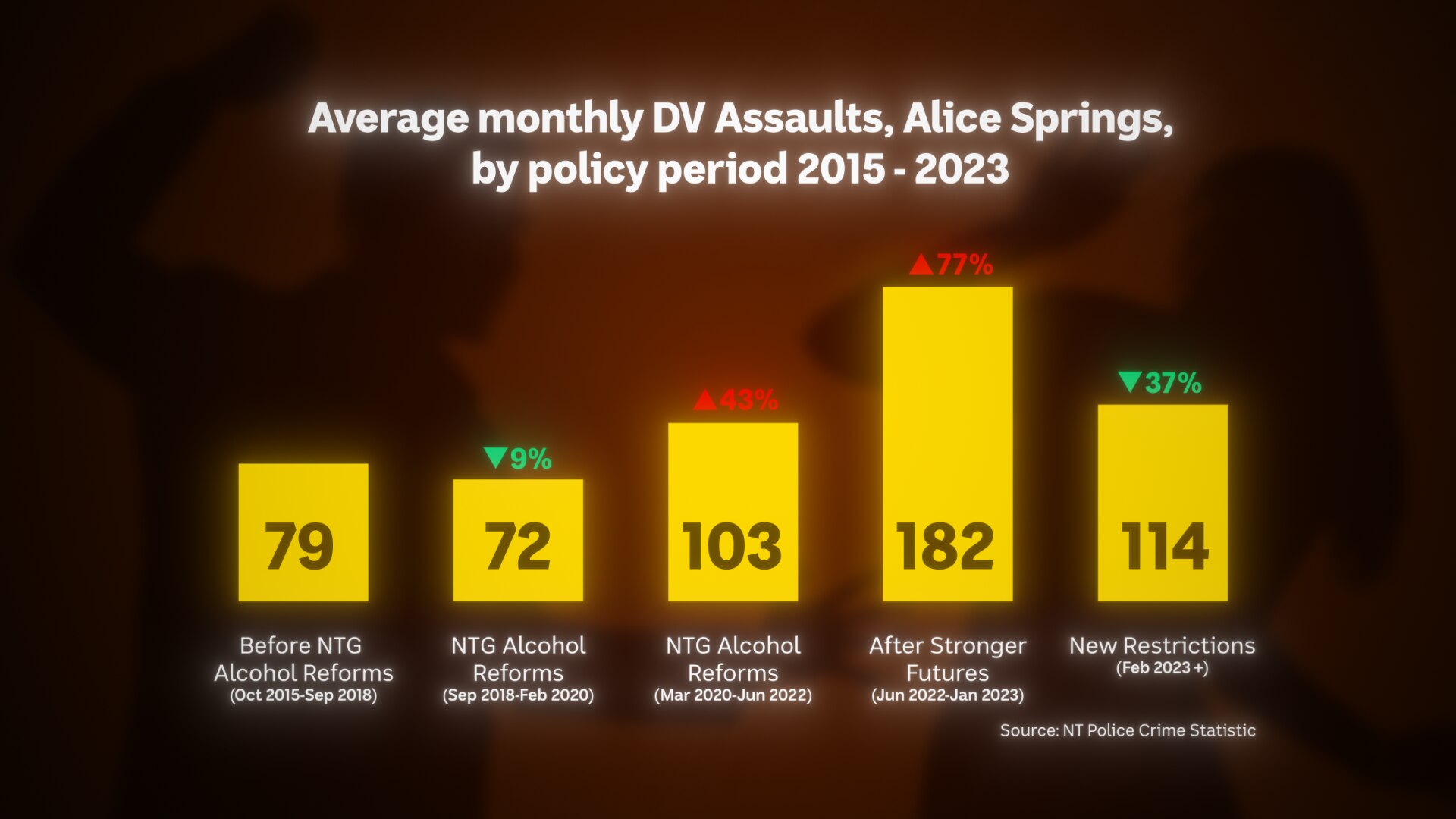 A graphic showing domestic violence statistical graph