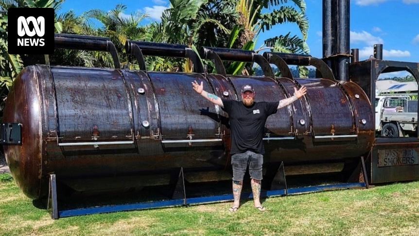 Australian takes American barbecue to new heights building 19,000L smoker big enough for 150 briskets