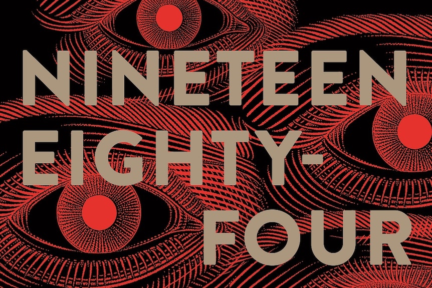 The front cover of Nineteen Eighty-Four.