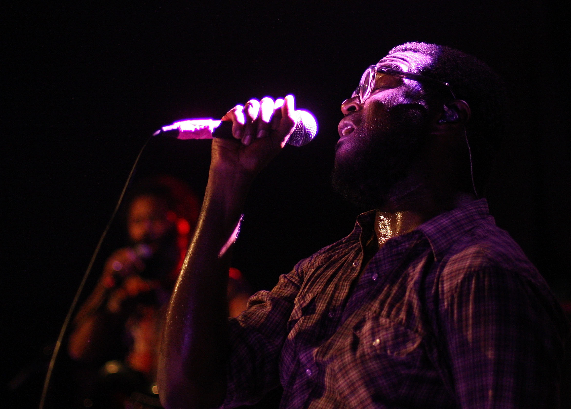 Tunde from TV on the Radio performing in Australia 2009.
