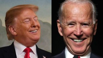 Donald Trump and Joe Biden composition image