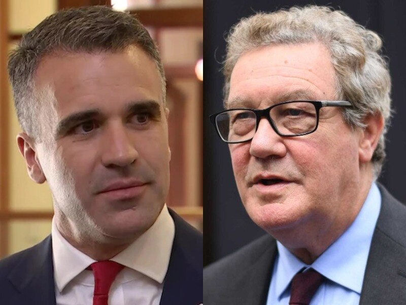 A composite image of SA Premier Peter Malinauskas and former foreign affairs minister Alexander Downer.