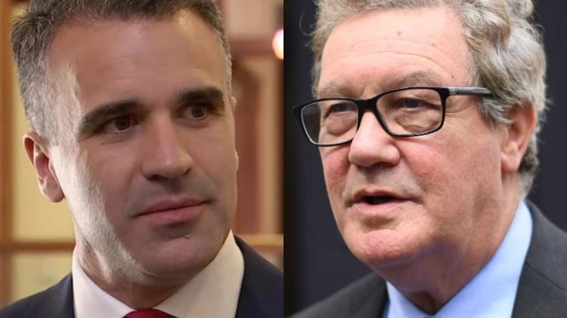 A composite image of SA Premier Peter Malinauskas and former foreign affairs minister Alexander Downer.