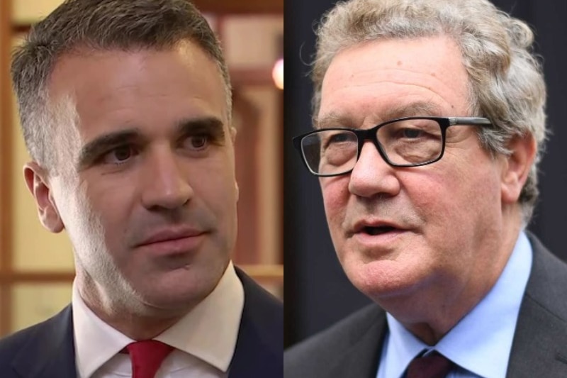 A composite image of SA Premier Peter Malinauskas and former foreign affairs minister Alexander Downer.