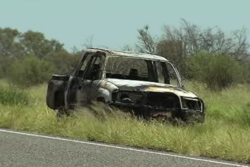 Rick Berry's burnt out car