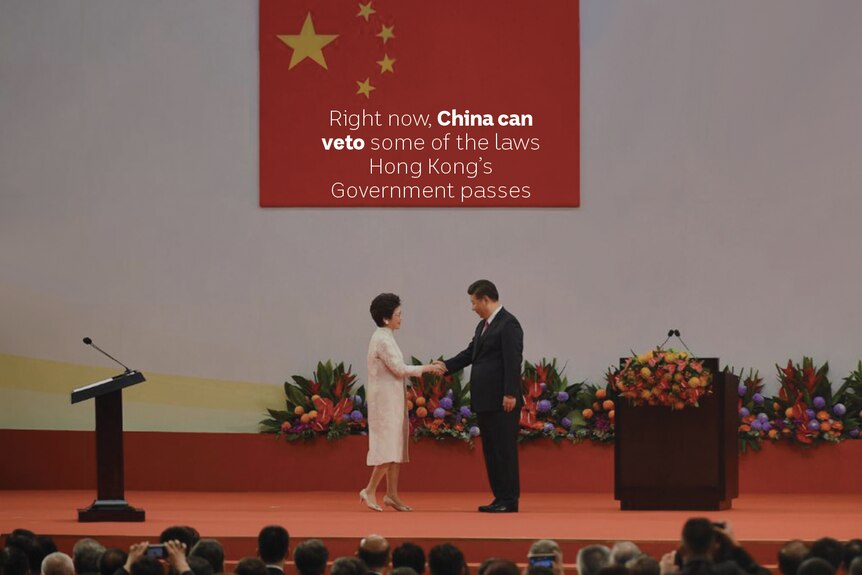 Right now, Hong Kong's Government is independent, but heavily influenced by Beijing.