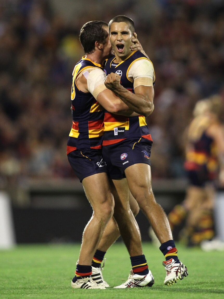 Jared Patrenko seals victory for the Crows in the final quarter.