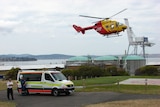 Tasmania rescue helicopter landing