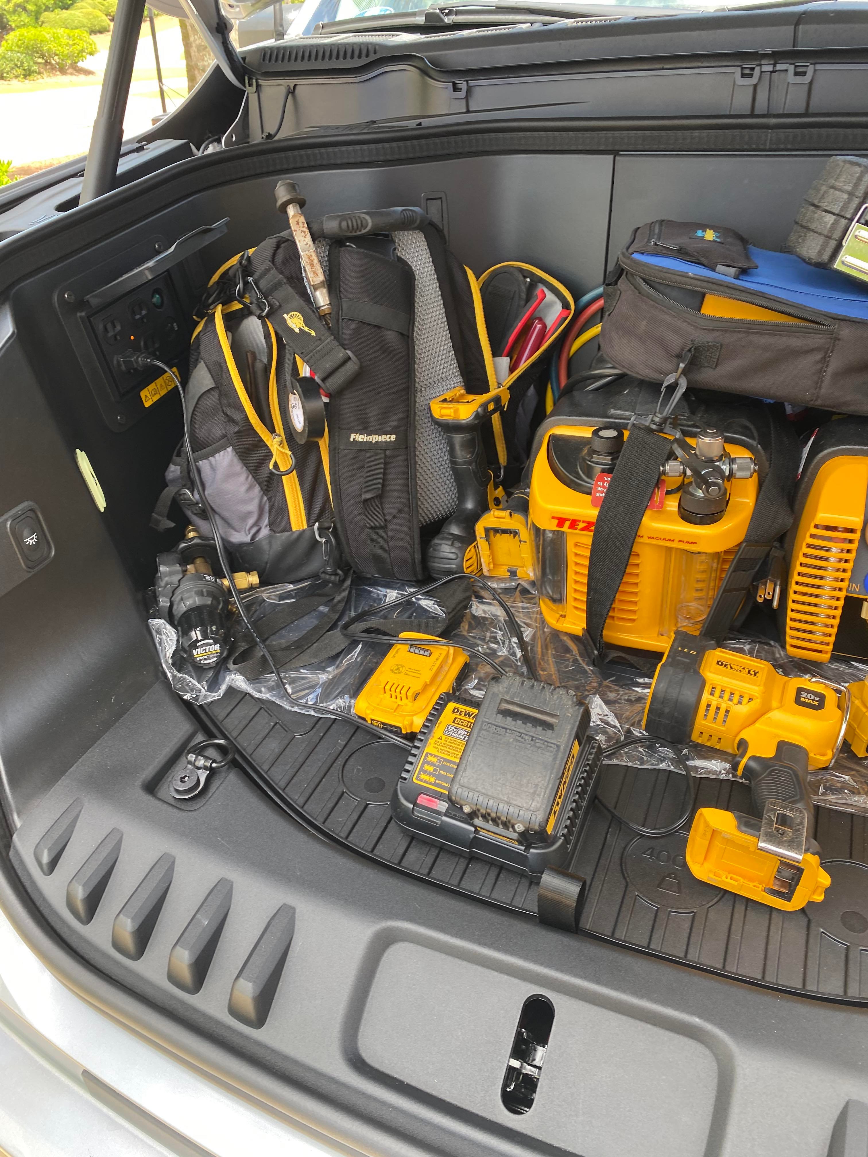 David Crawford stores his tools