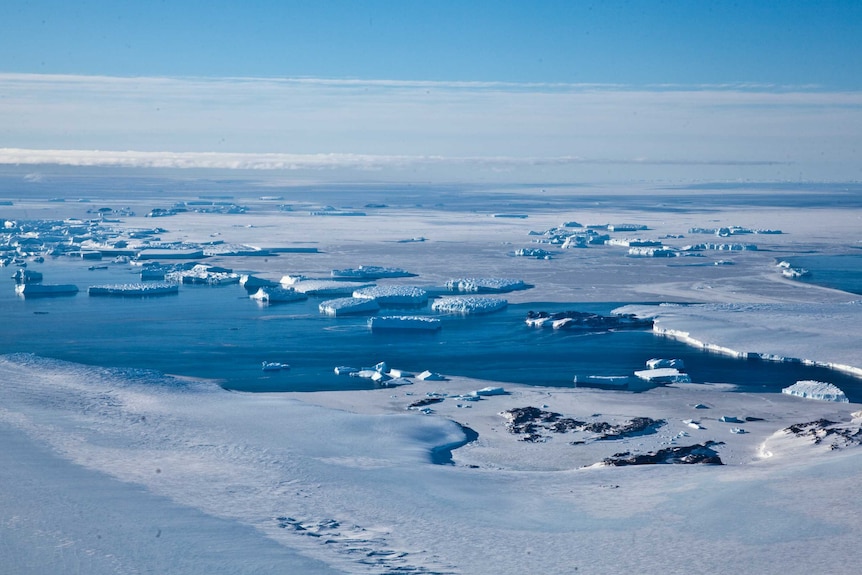 Aerial shot of Prydz Bay