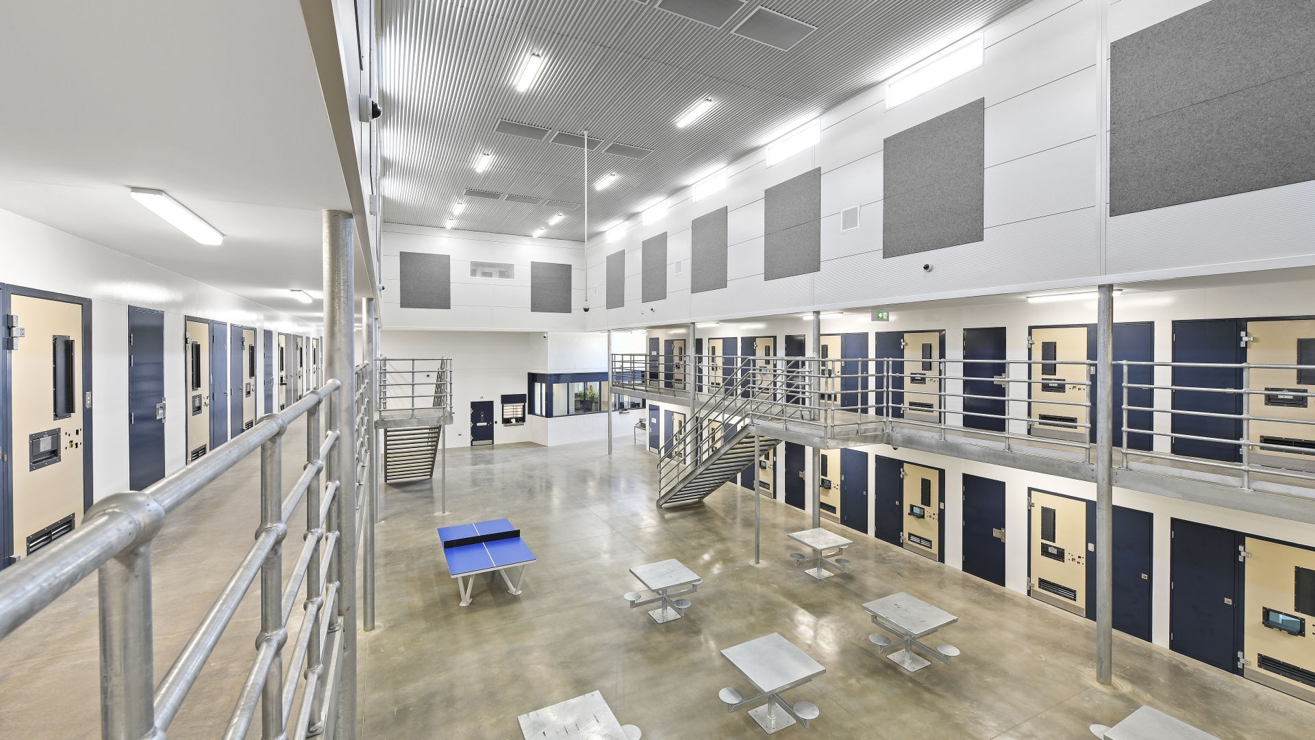 Inside a correctional facility.