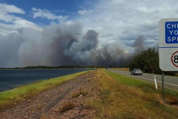 Bushfire in the distance.