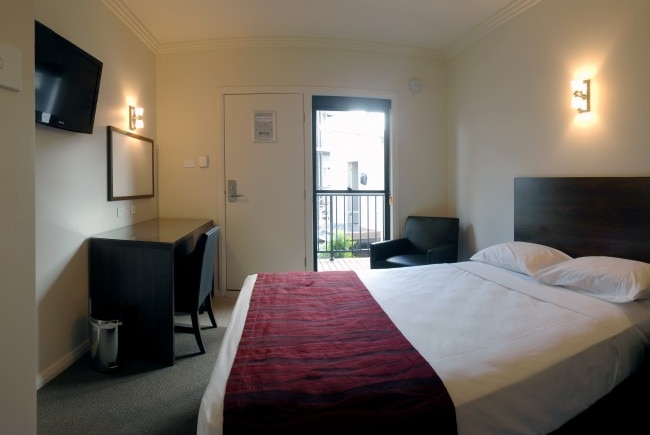 A bedroom at Homeground Villages in Gladstone in central Queensland.