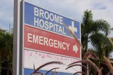 Broome Hospital signage outside. 