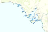 Marine park boundaries map.