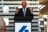 Bradken chairman Nick Greiner officially opens the engineering firm's new $18 million global headquarters at Mayfield.