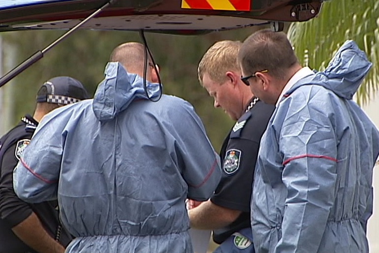 Police outside the Kedron house where the six-year old girl was found dead in 2015.