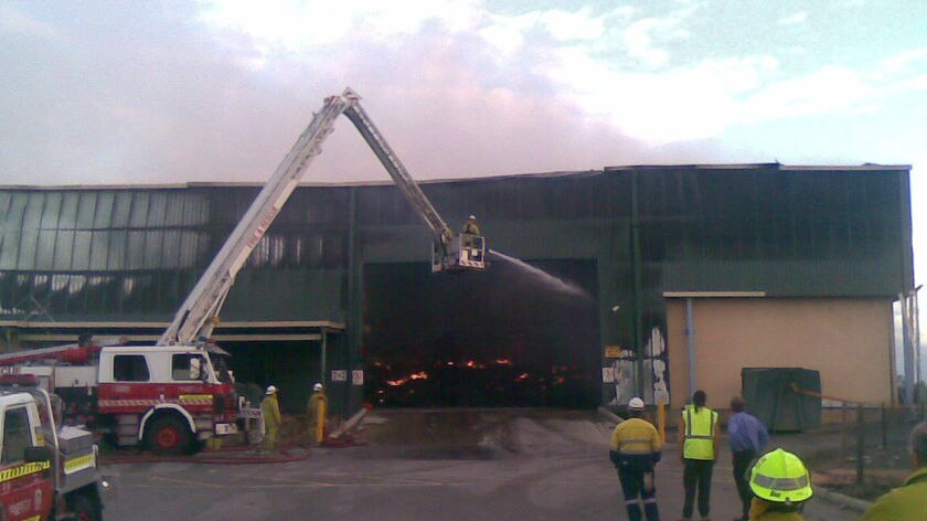 Recycling plant fire