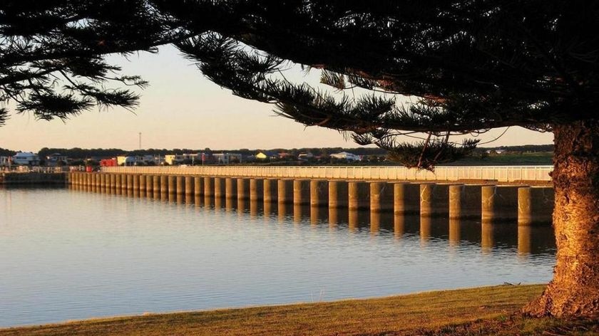 Goolwa barrage on the Murray