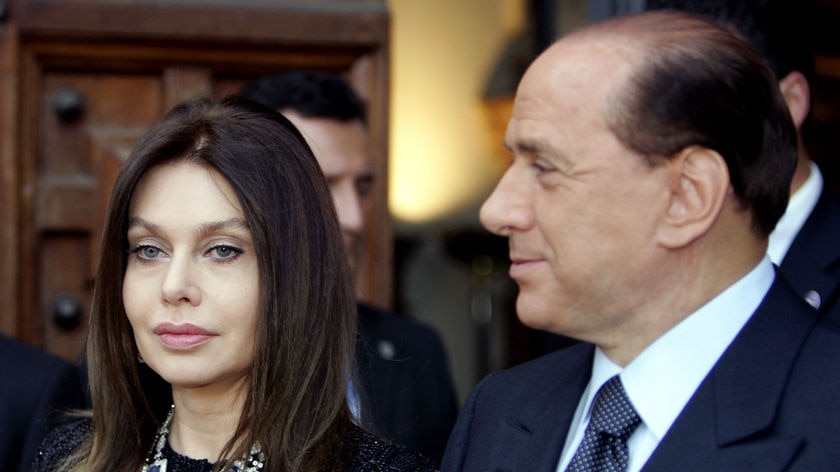 Mr Berlusconi and his wife Veronica.
