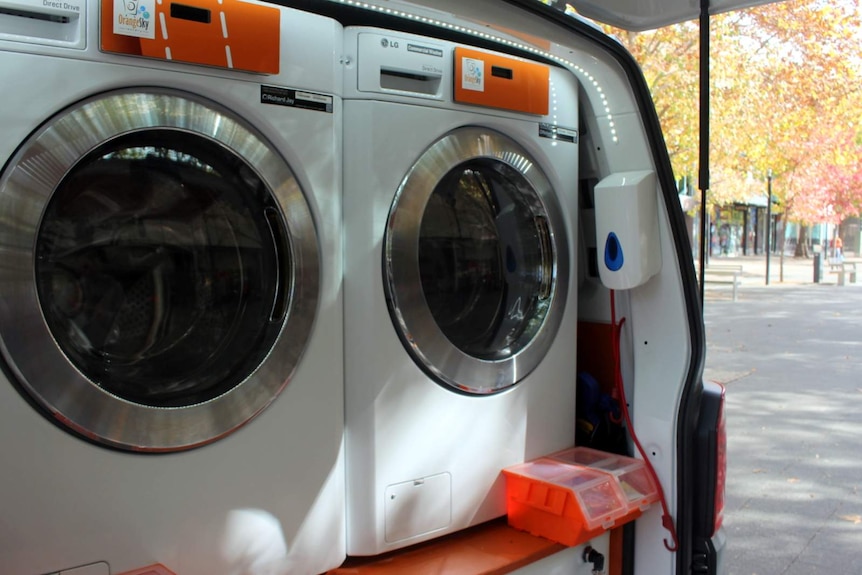 Orange Sky Laundry van in Canberra