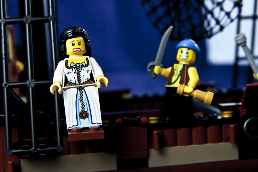 Close up of pirate Lego