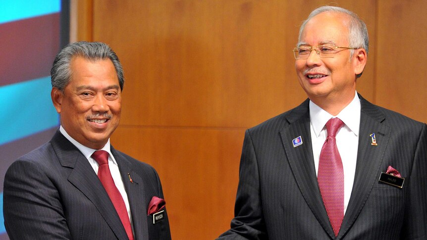 Malaysia's prime minister Najib Razak and Muhyiddin Yassin