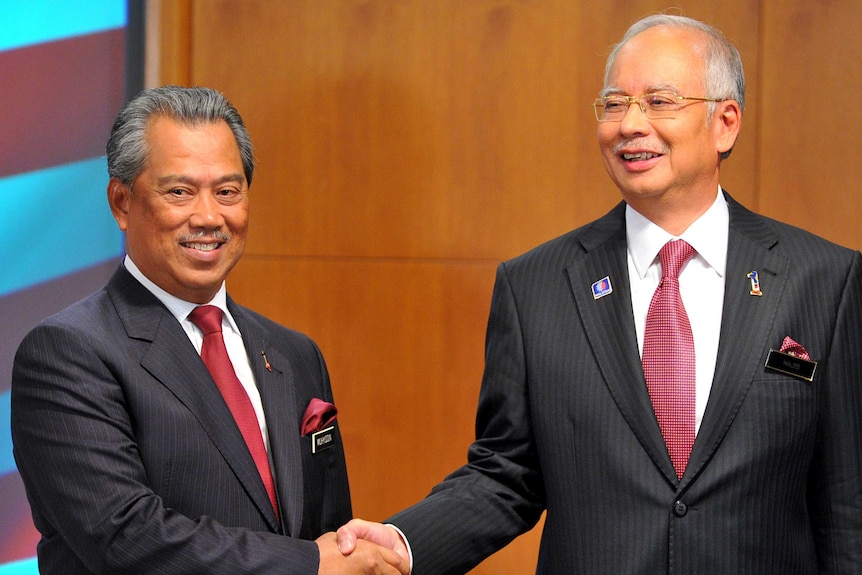 Malaysia's prime minister Najib Razak and Muhyiddin Yassin