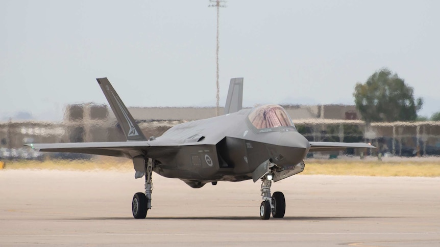 A Lockheed Martin Joint Strike Fighter F-35A on the tarmac in an undisclosed location.