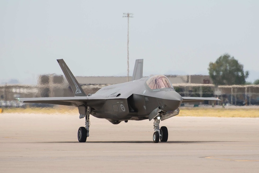 A Lockheed Martin Joint Strike Fighter F-35A on the tarmac in an undisclosed location.