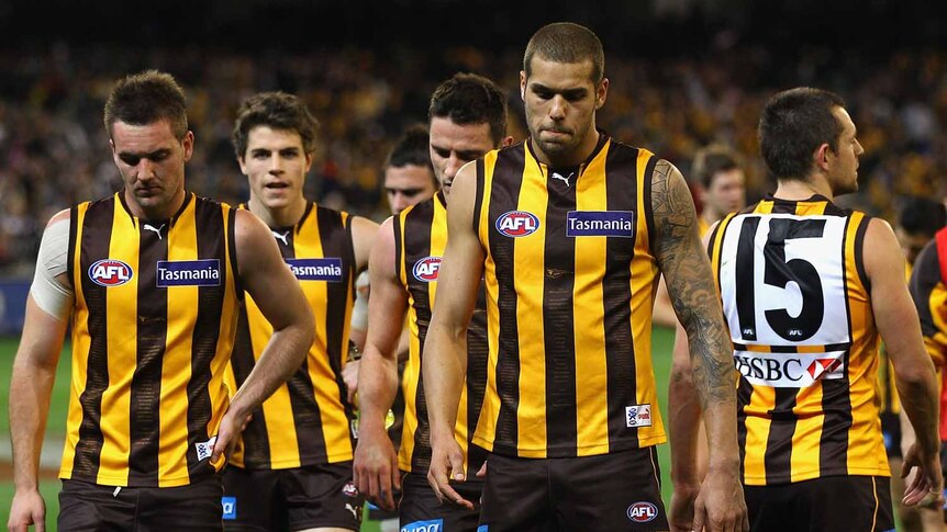 Bad memories: The Hawks came within a whisker of making last year's grand final.