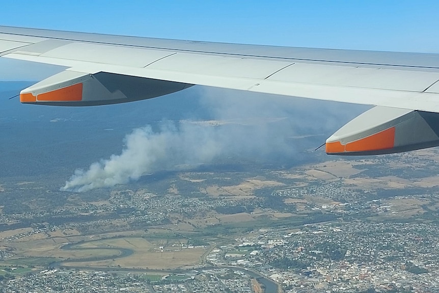Ravenswood Bushfire as seen from a plane