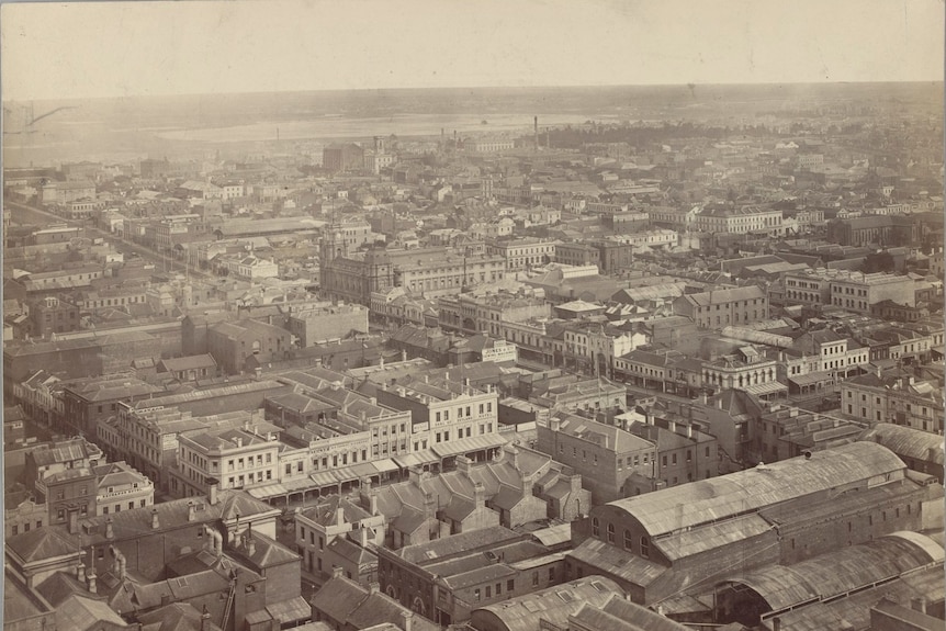An old photo of Melbourne.
