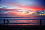 sunset photo of Kuta in Indonesia