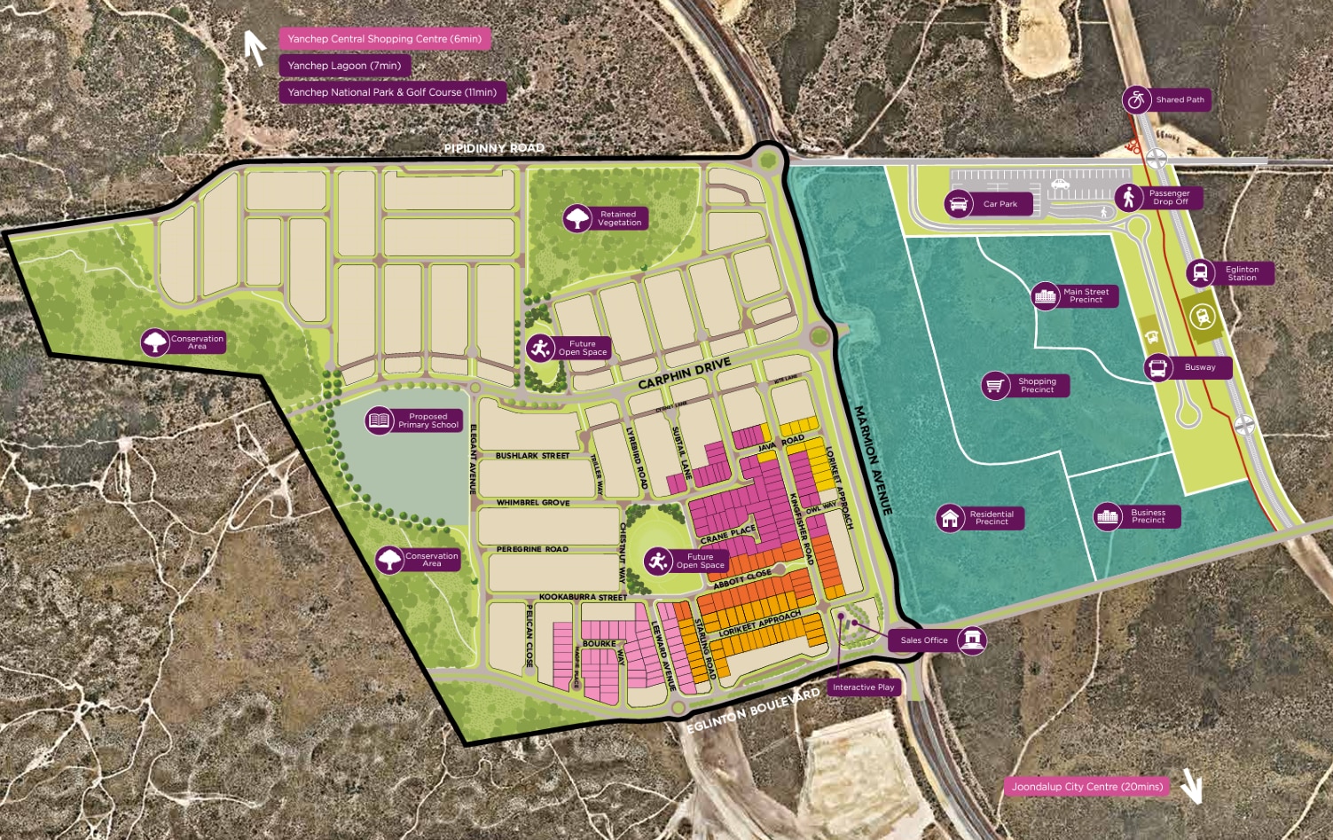 The plan for Elavale Eglinton estate. (Supplied: Michael Yun and Peet)