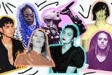 Members of The Strokes, Yeah Yeah Yeahs, Julia Jacklin and more in a colourful collage