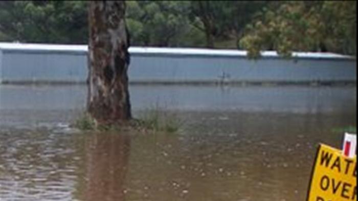 Flooding on a sporting oval