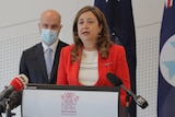 Queensland Premier Annastacia Palaszczuk with Chief Health Officer at COVID-19 press conference