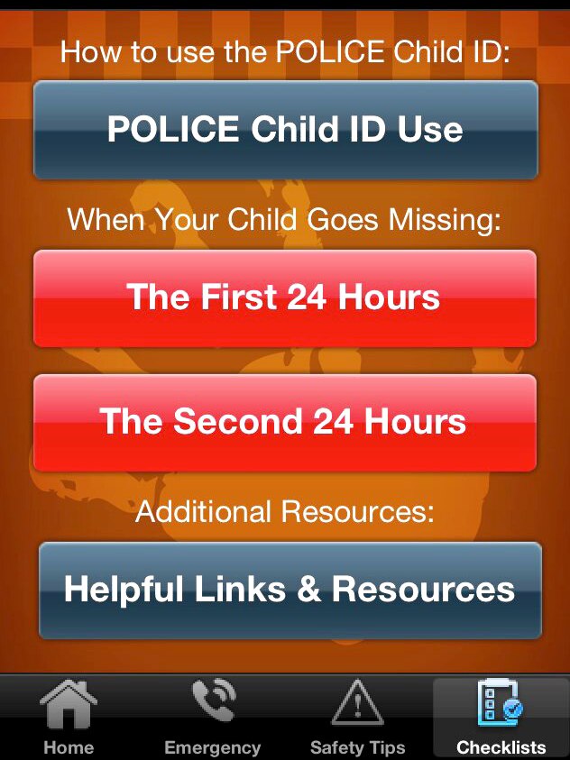 Still image of new phone app to find missing children