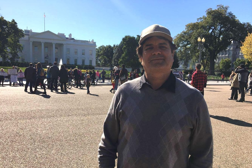Fred Garcia outside the White House