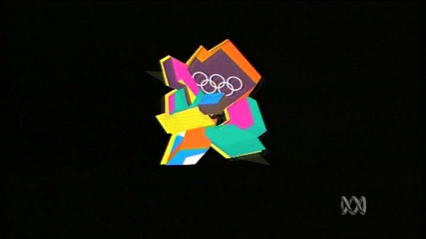 The short animated sequence of a diver plunging into a pool contains rapid flashes of colour.