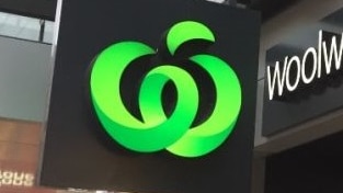 A Woolworths logo in Adelaide's Rundle Mall
