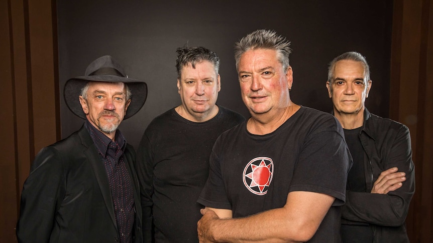A photo of cult 80s Australian surf rockers ,Sunnyboys, 40 years since they started the band.