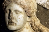 Archaeologists unearth a near-intact sphinx head in northern Greece.