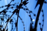 Barbed wire at prison.